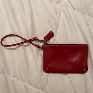 Coach Red Wristlet Wallet